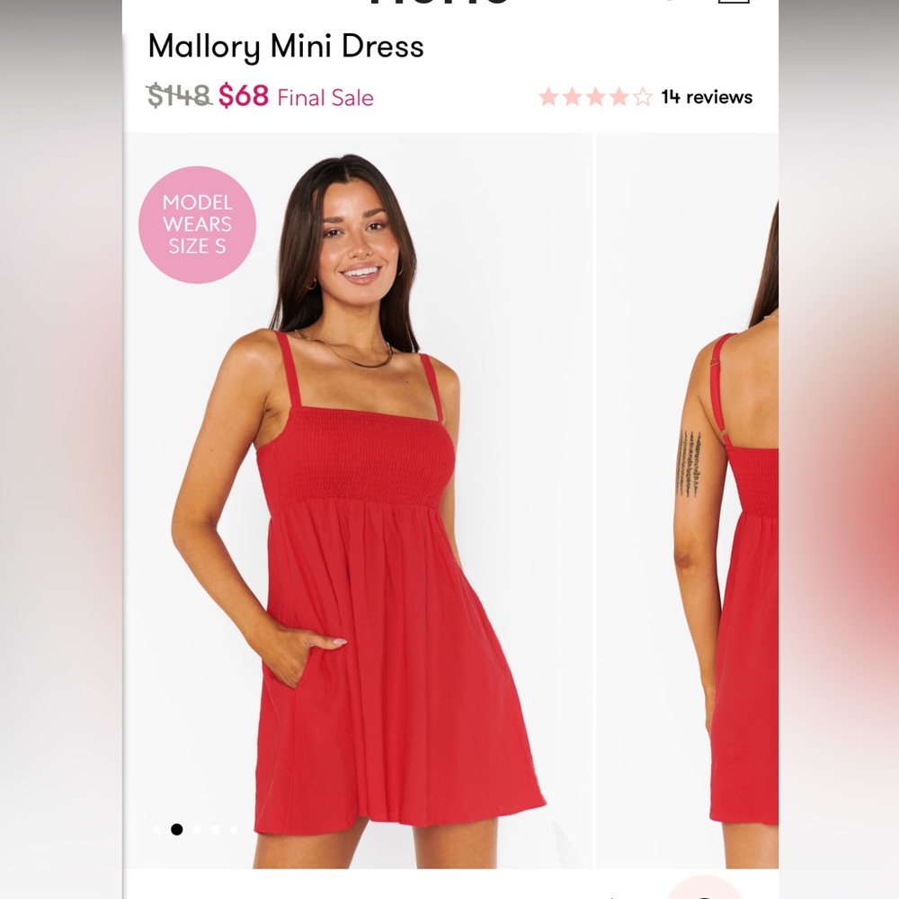 NWT Show Me Your Mumu Mallory Mini Dress Red